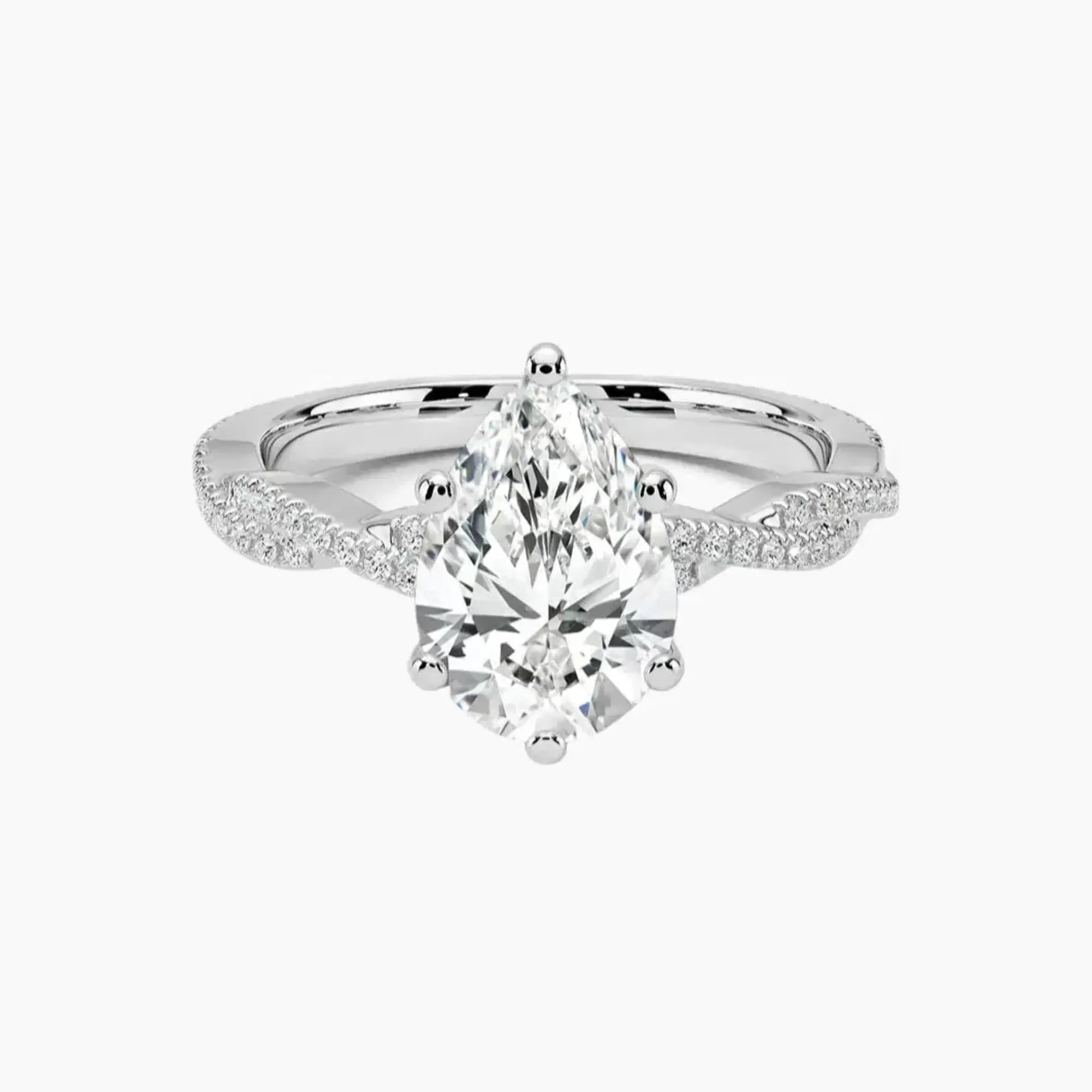 OBSER355 - Cassia Solitaire Pear engagement ring setting view 1