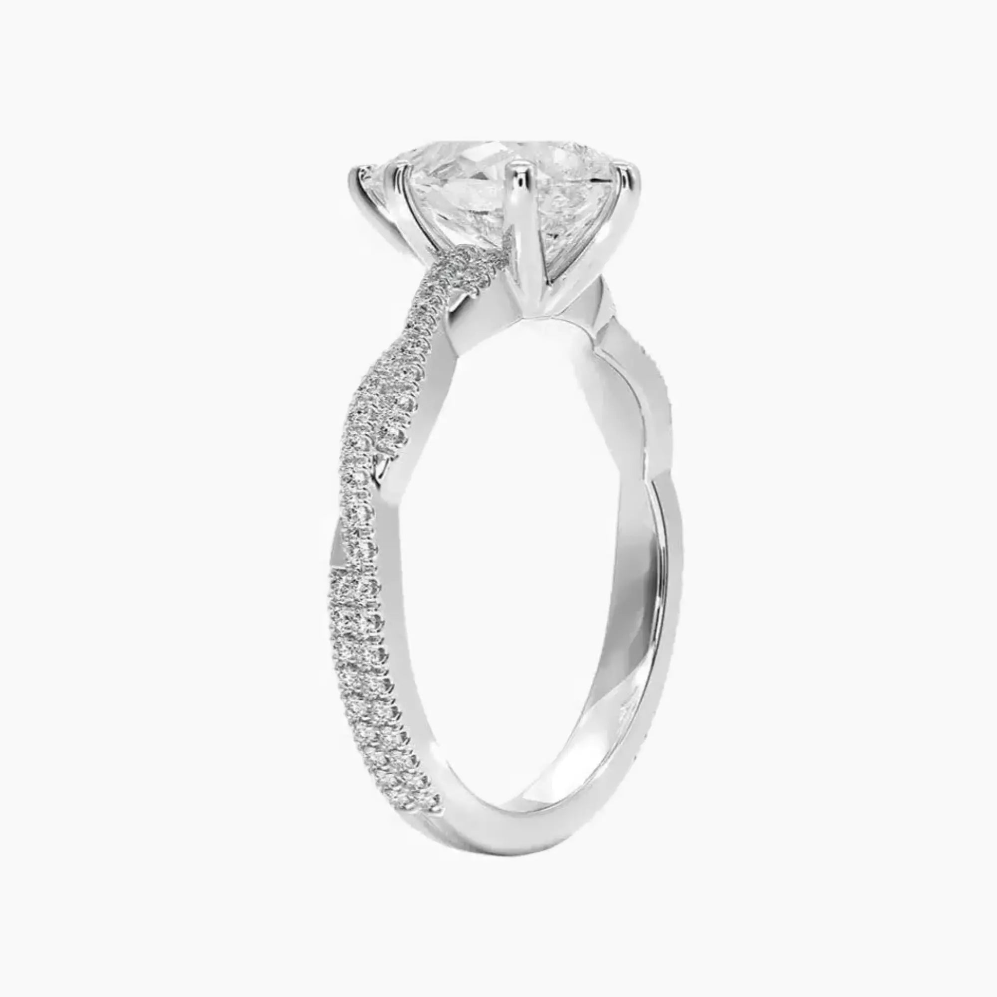 OBSER355 - Cassia Solitaire Pear engagement ring setting view 2
