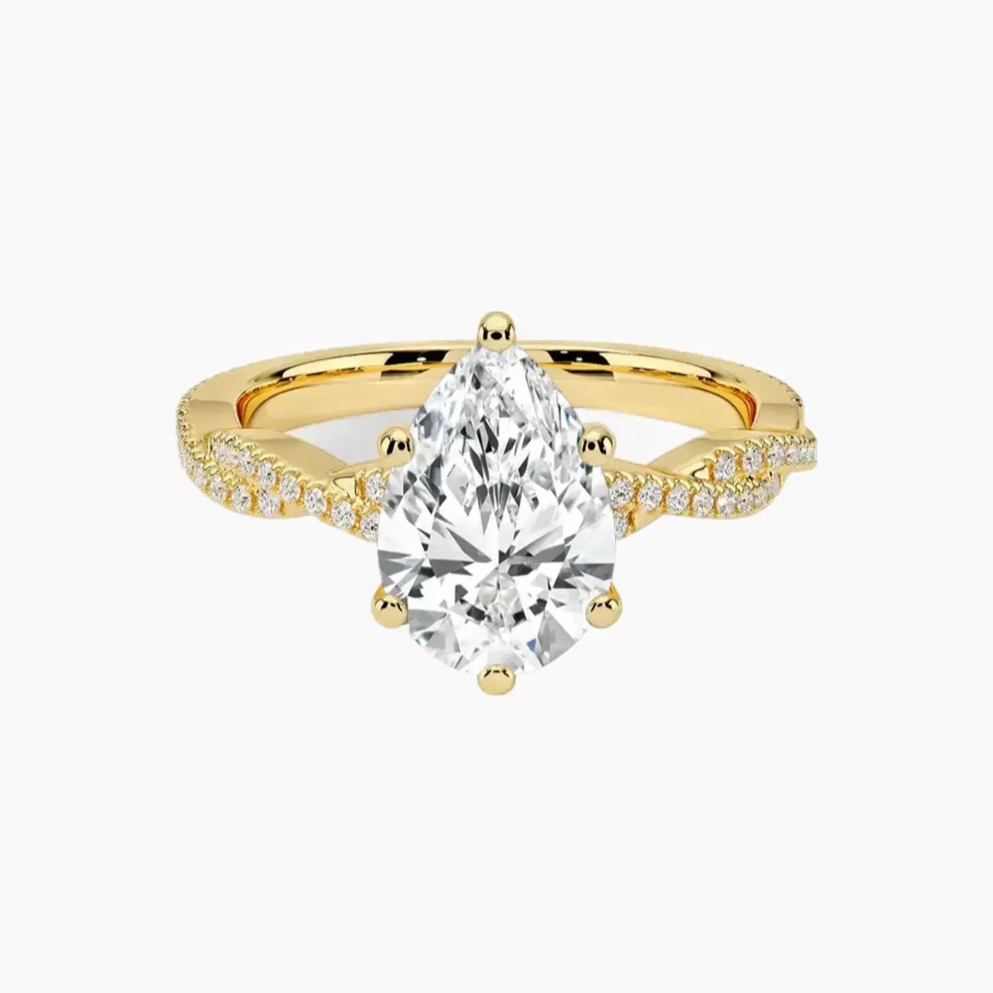 OBSER355 - Cassia Solitaire Pear engagement ring setting view 7