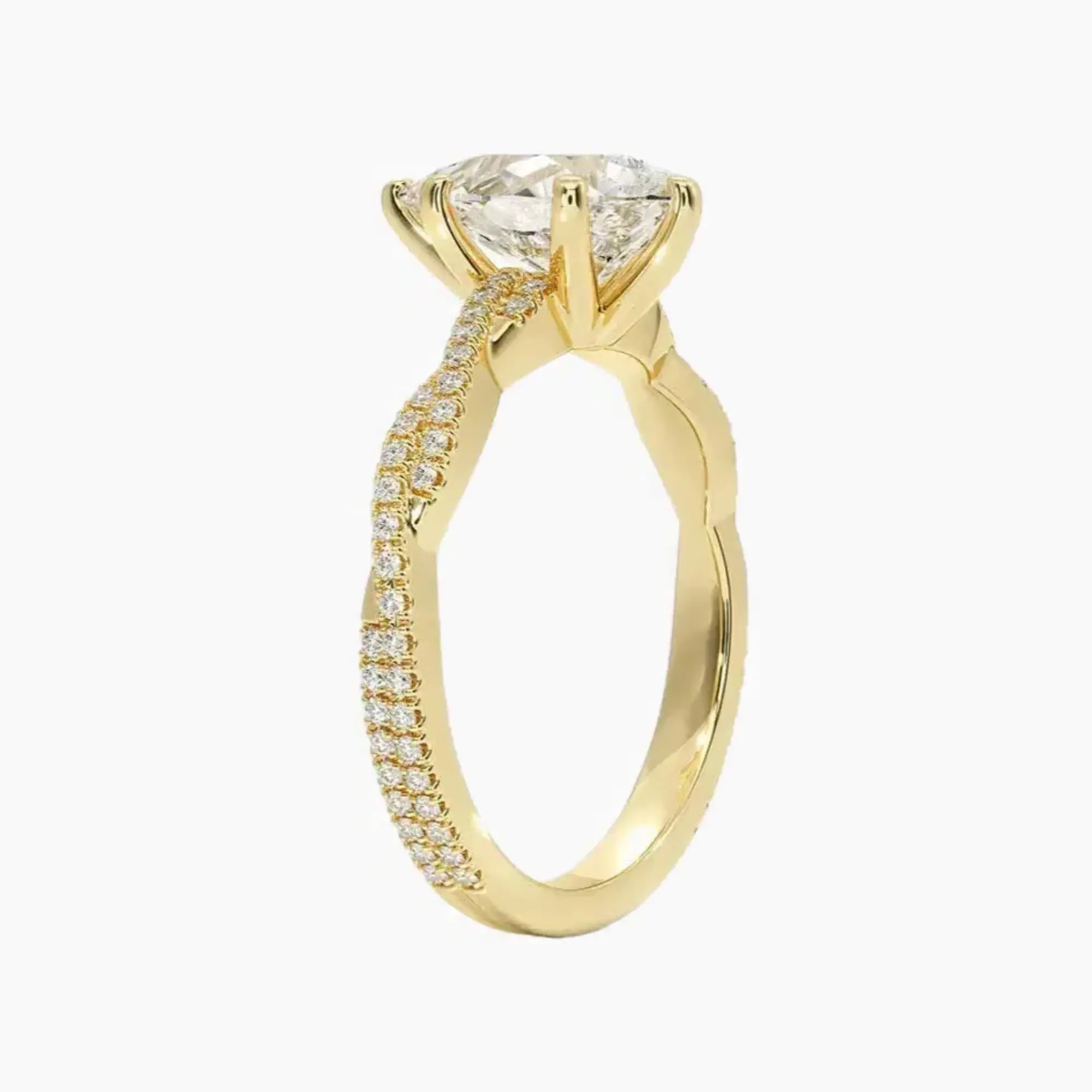 OBSER355 - Cassia Solitaire Pear engagement ring setting view 8
