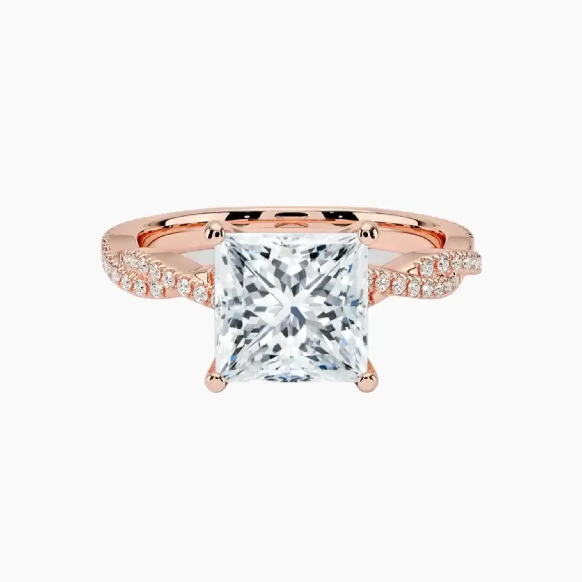 OBSER354 - Cassia Solitaire Princess engagement ring setting view 4