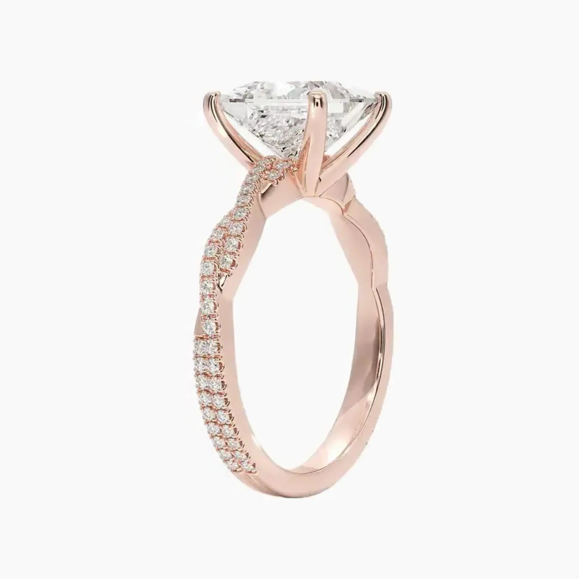 OBSER354 - Cassia Solitaire Princess engagement ring setting view 5