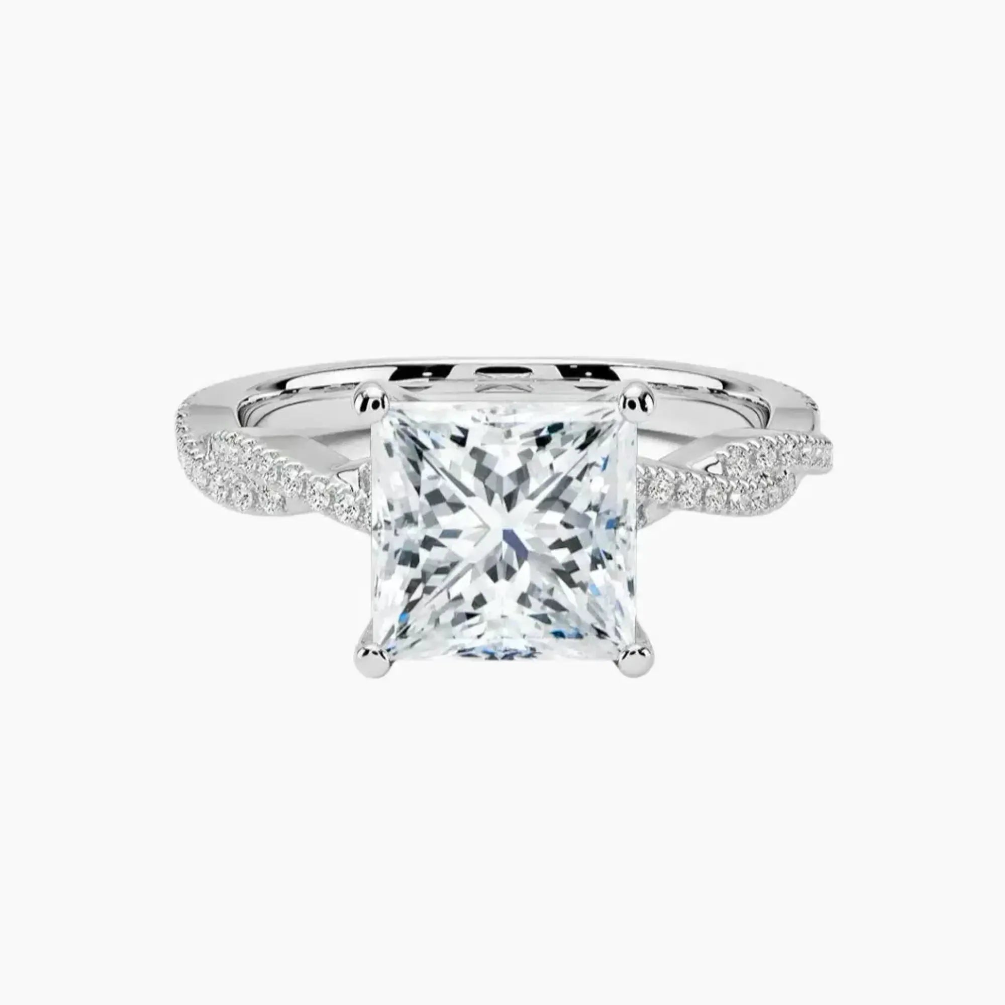 OBSER354 - Cassia Solitaire Princess engagement ring setting view 1