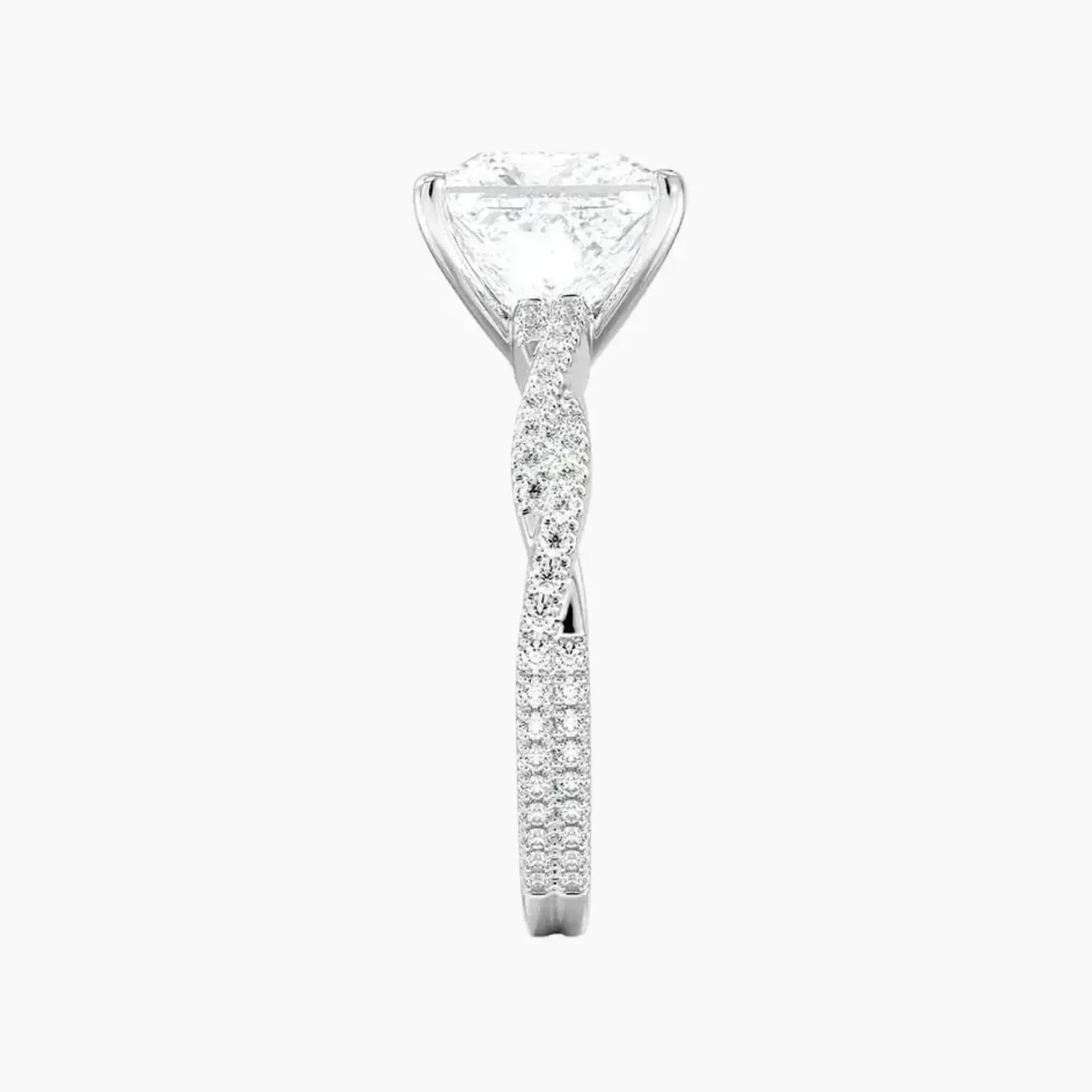 OBSER354 - Cassia Solitaire Princess engagement ring setting view 3