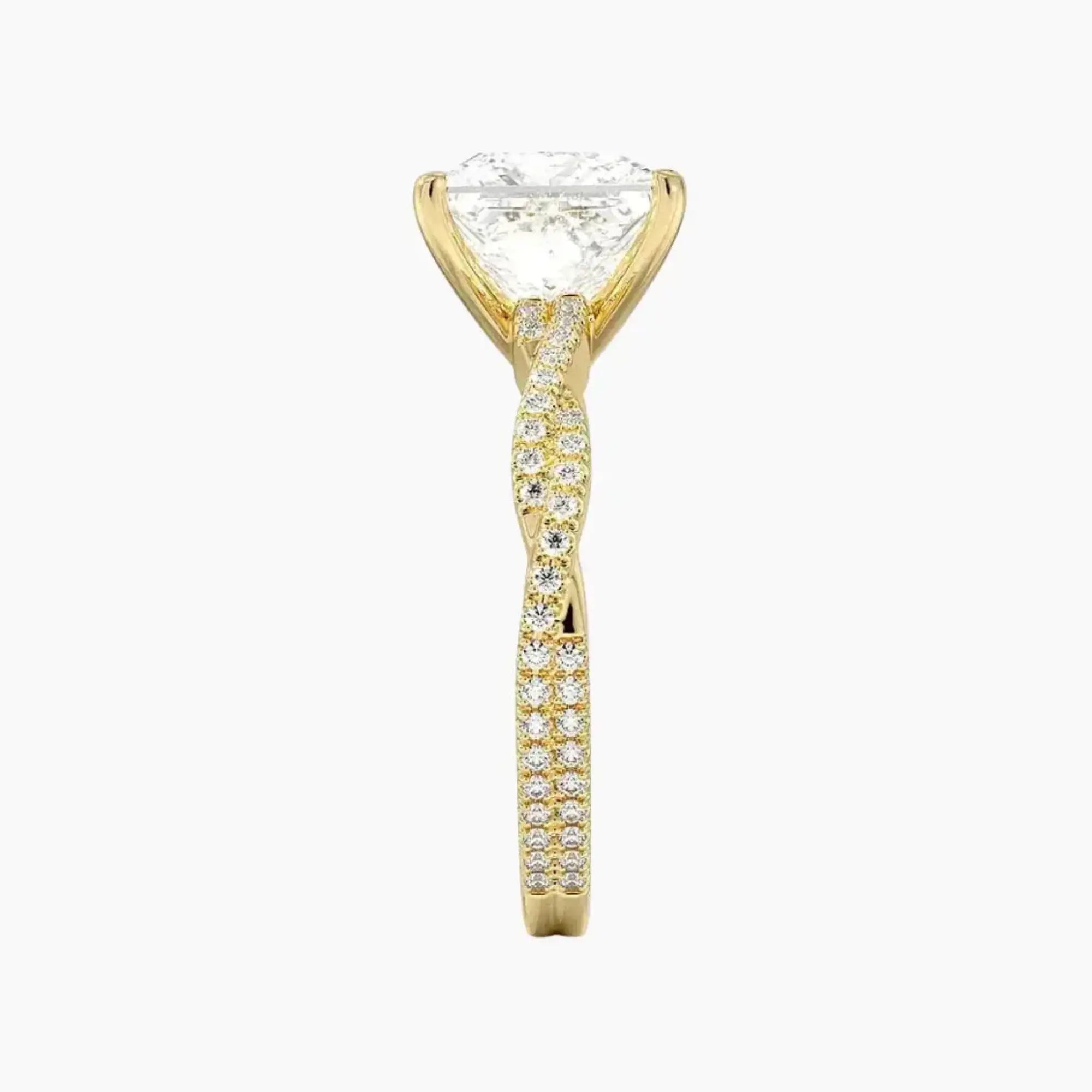 OBSER354 - Cassia Solitaire Princess engagement ring setting view 9