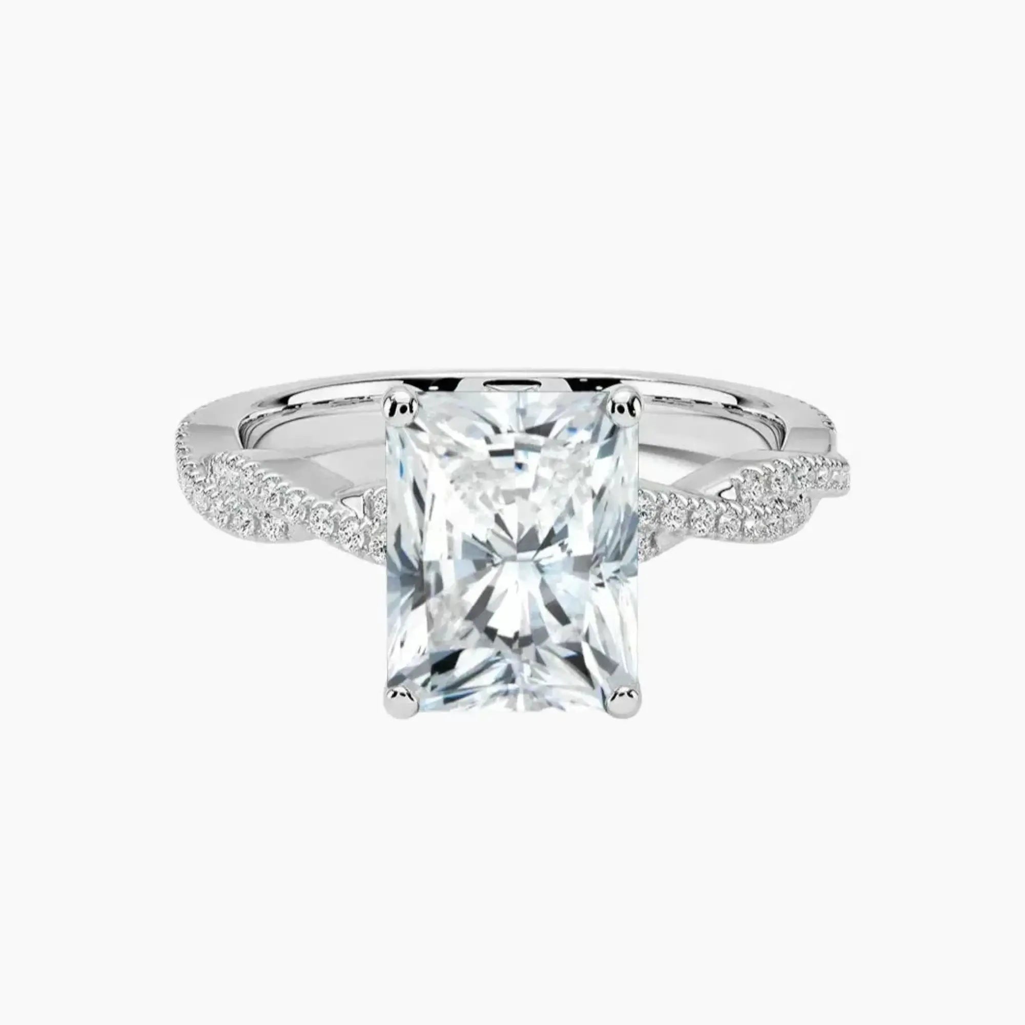 OBSER094 - Briar Solitaire Radiant engagement ring setting view 1