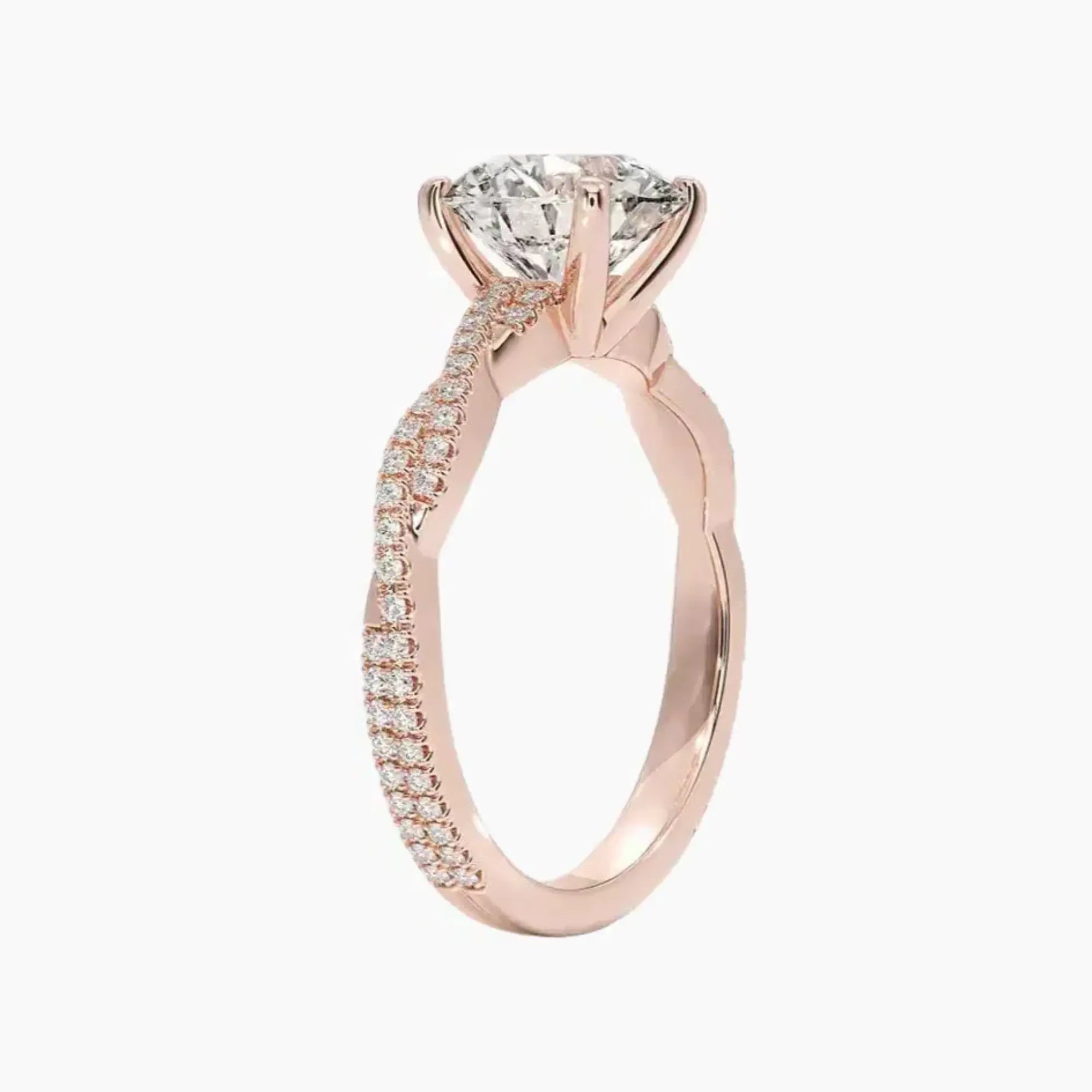 OBSER358 - Cassia Solitaire Round engagement ring setting view 5