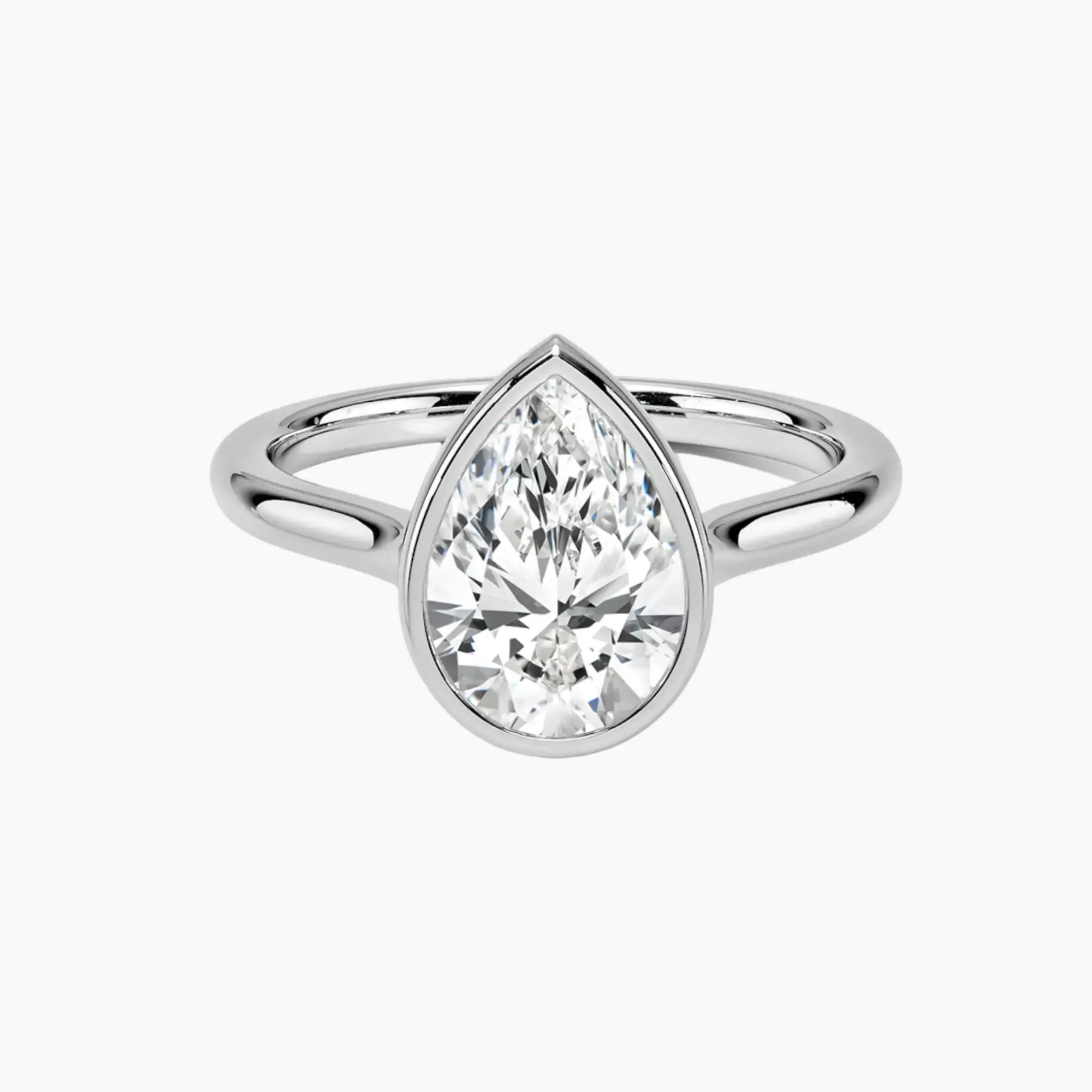 OBSER371 - Jovienne Solitaire Pear engagement ring setting view 1