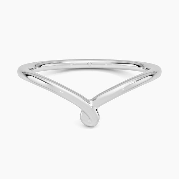 Love Knot Contour Wedding Band Ring - LR51