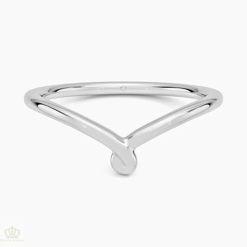 Love Knot Contour Wedding Band Ring - LR51 - Roselle Jewelry