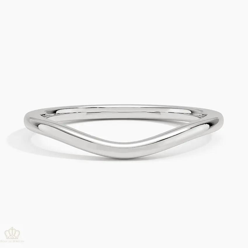 1.5mm Curved Wedding Band Ring - LR46 - Roselle Jewelry