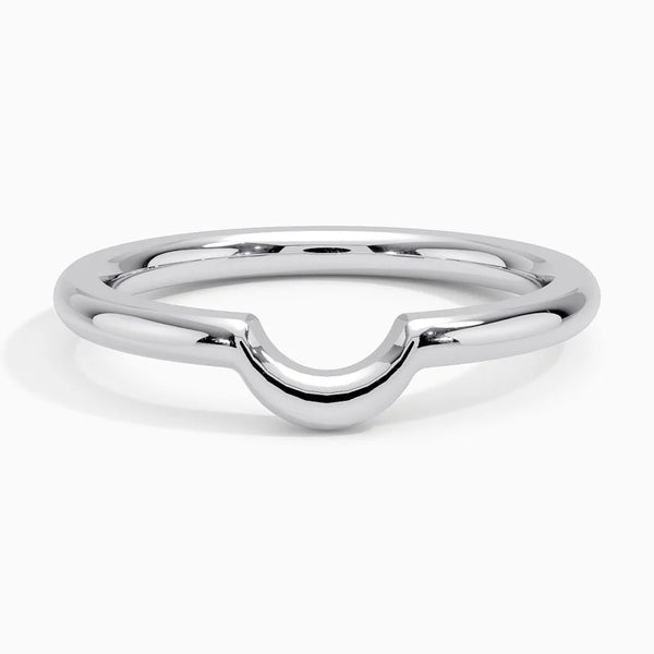 Mini Half Moon Nesting Wedding Band Ring - LR55 - Roselle Jewelry