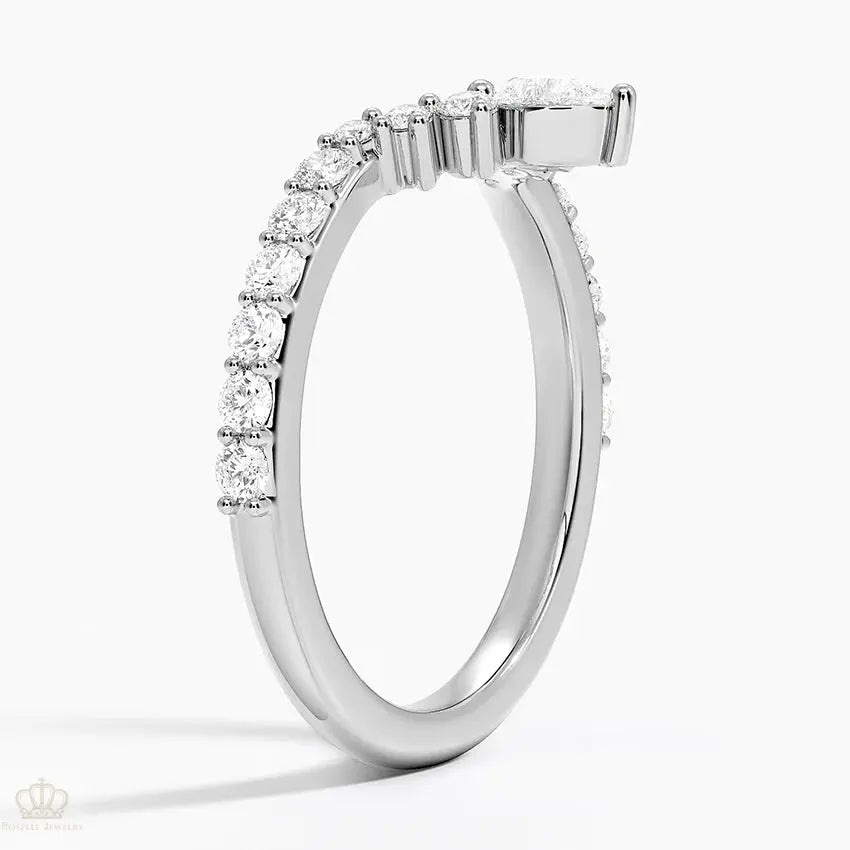Grand Lunette Wedding Band Ring - LR114 Camélia™