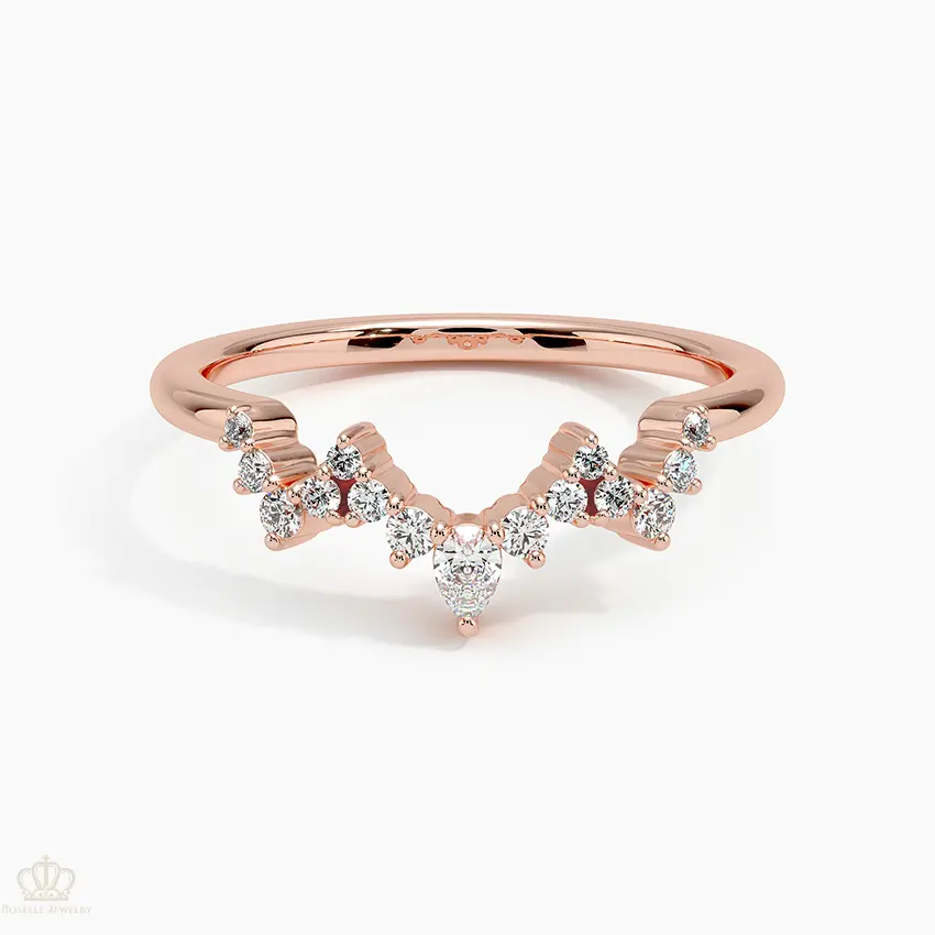 Coronet Contour Wedding Band Ring - LR92 Camélia™