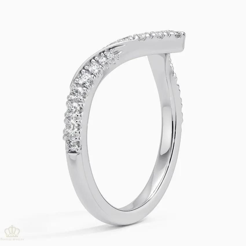 Elongated Chiara Wedding Band Ring - LR100 Camélia™