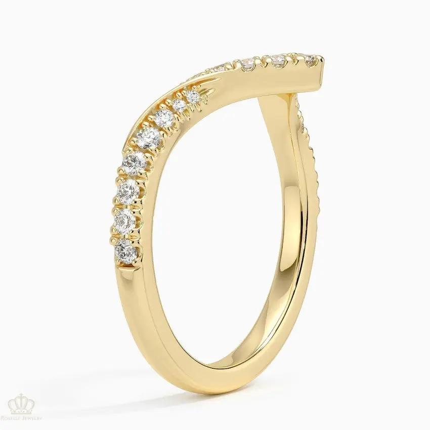 Elongated Chiara Wedding Band Ring - LR100 Camélia™