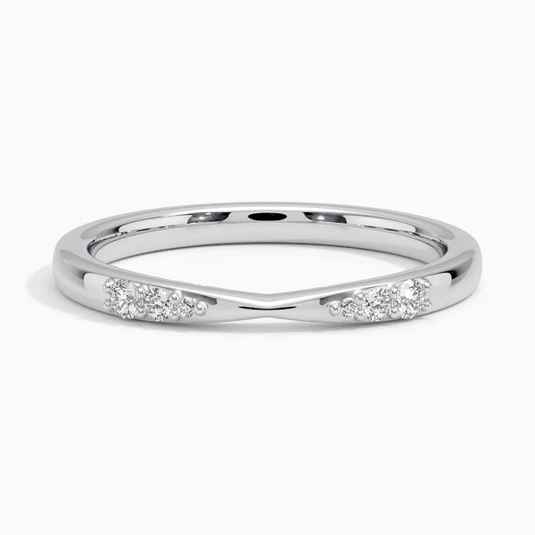 0.07CTW Lark Wedding Band Ring - LR67 - Roselle Jewelry