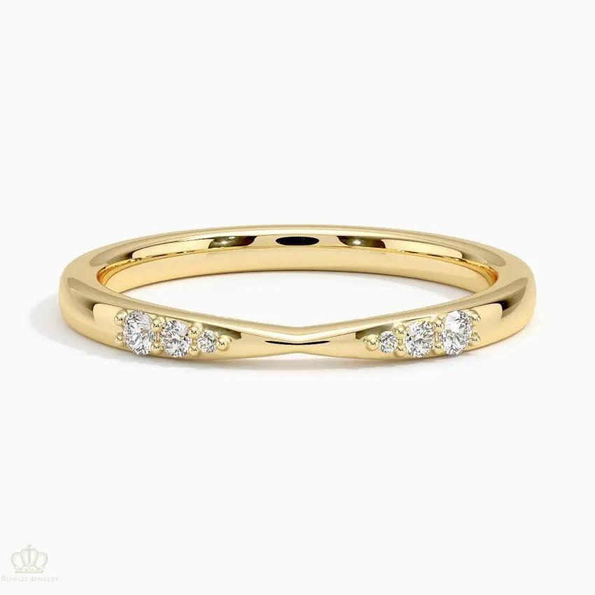 0.07CTW Lark Wedding Band Ring - LR67 - Roselle Jewelry