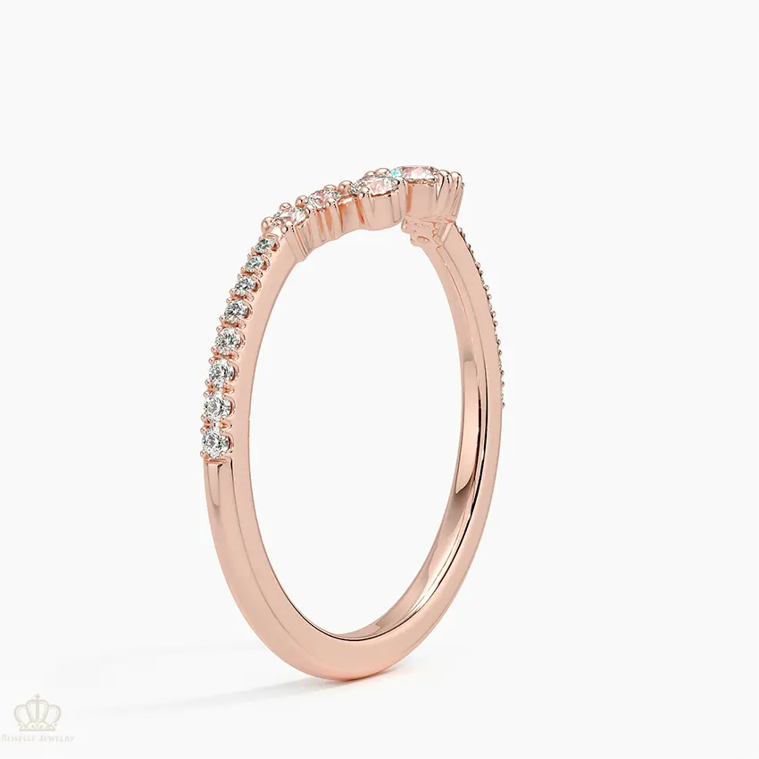 Luxe Aria Contoured Wedding Band Ring - LR106 Camélia™