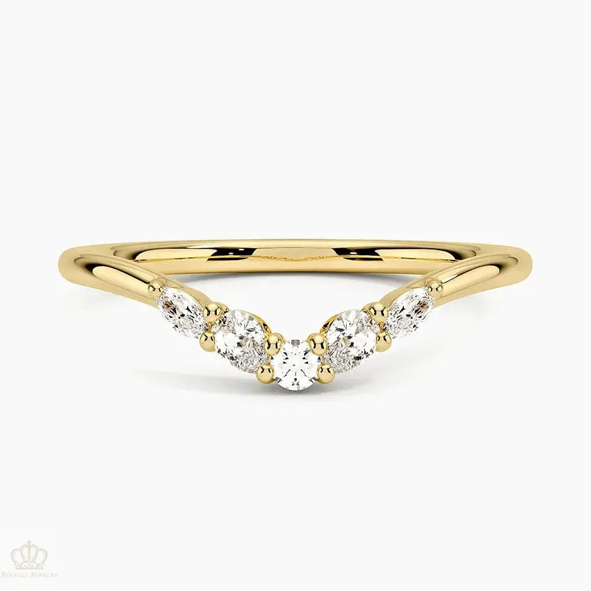 Camille Contoured Wedding Band Ring - LR66 - Roselle Jewelry
