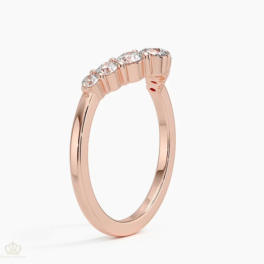 Emilie Contour Wedding Band Ring - LR113 Camélia™