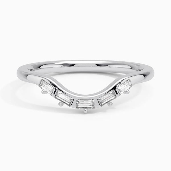 Staccato Baguette Wedding Band Ring - LR85