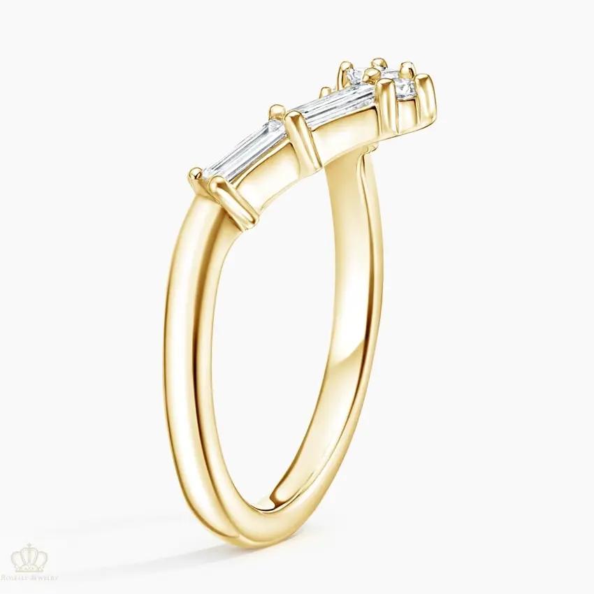 Baguette Contoured Wedding Band Ring - LR80 Camélia™