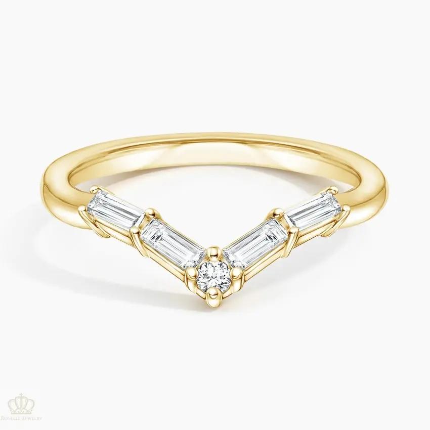 Baguette Contoured Wedding Band Ring - LR80 Camélia™