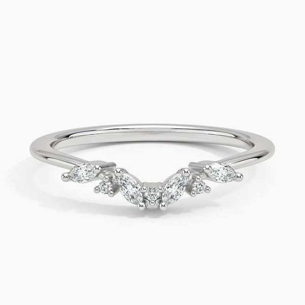 Yvette Diamond 0.15ctw Wedding Band Ring - LR43