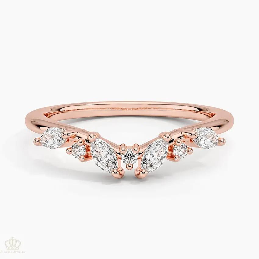 0.28CTW Luxe Yvette Diamond Wedding Band Ring - LR56 - Roselle Jewelry