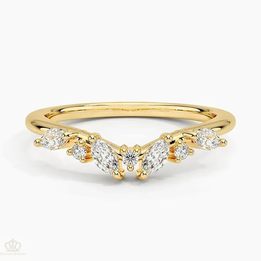 0.28CTW Luxe Yvette Diamond Wedding Band Ring - LR56 - Roselle Jewelry
