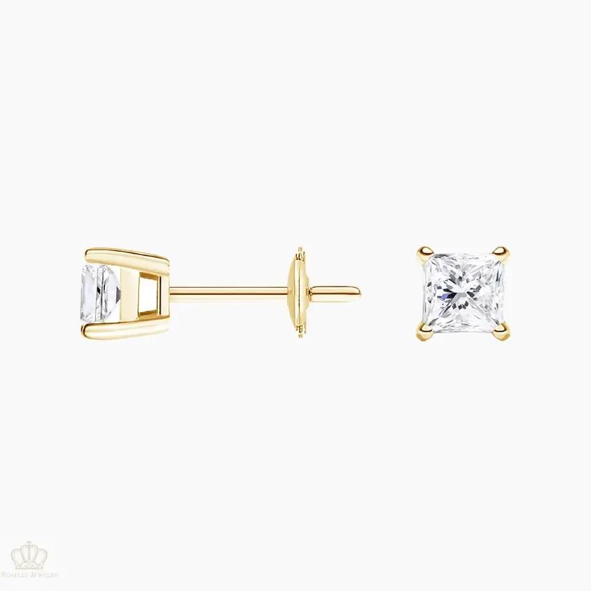 DC005 - [Setting Only] Four Prong Princess Diamond Stud Earrings CHARLISA™