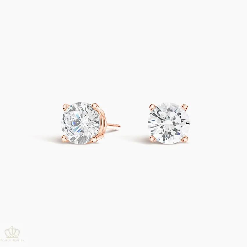 DC003 - [Setting Only] Four Prong Round Diamond Stud Earrings CHARLISA™