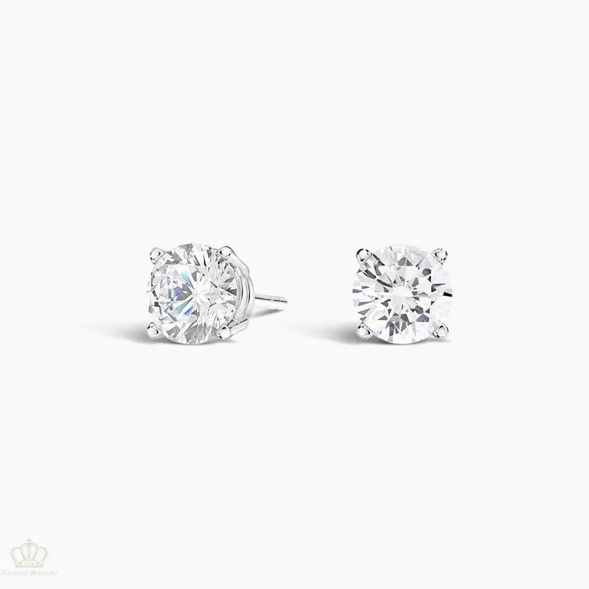 DC003 - [Setting Only] Four Prong Round Diamond Stud Earrings CHARLISA™
