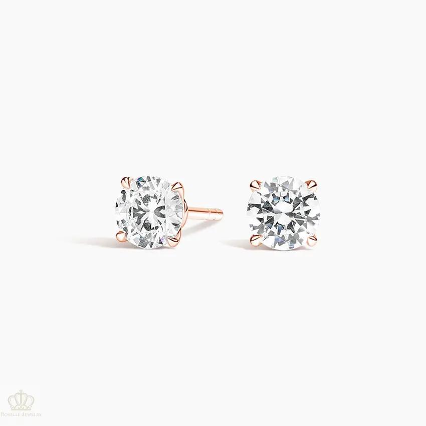DC007 - [Setting Only] Four Claw Prong Round Diamond Stud Earrings CHARLISA™