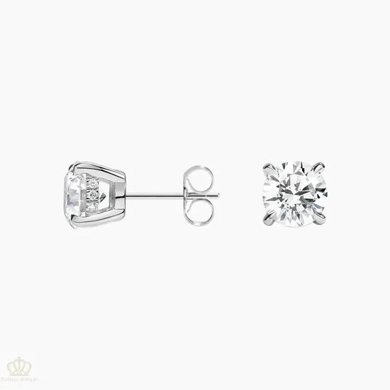 DC010 Secret Halo Diamond Stud Earrings Setting | Roselle – Roselle Jewelry