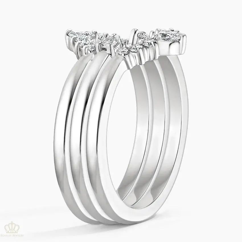 Lunette Wren Stack Wedding Band Ring - LR117 Camélia™