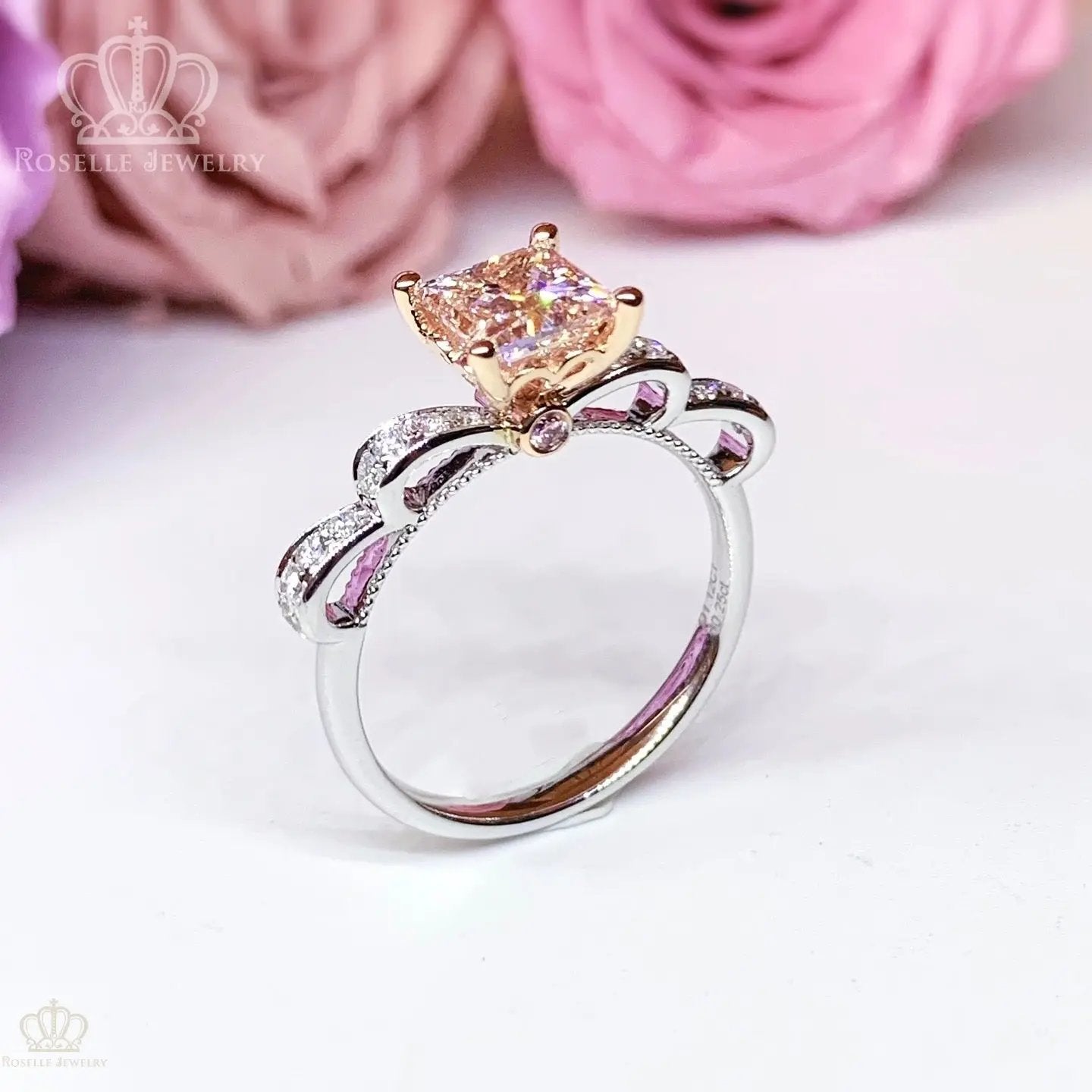 KTB6 - [Setting Only] Side Stone Diamond Bow Engagement Ring CHARLISA™