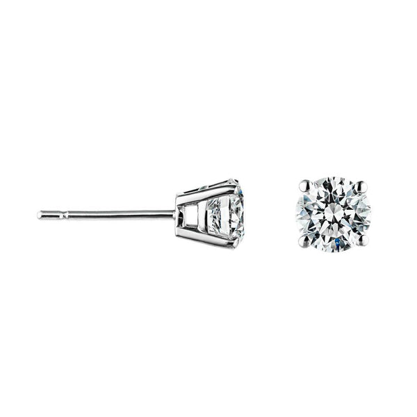 Four Prong  Basket Stud Earrings (Setting Only) - DC002