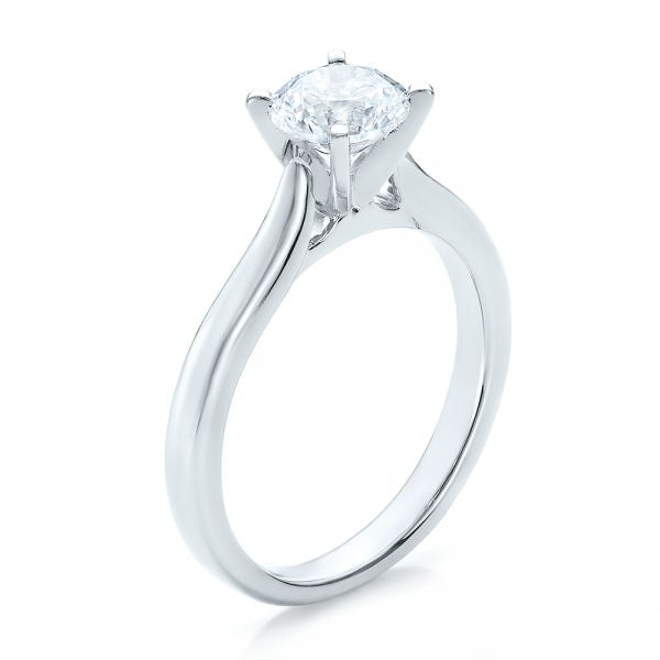 Contemporary Solitaire Engagement Ring [Setting Only] - EC083 With 1.21 Carat Round Shape Lab Diamond