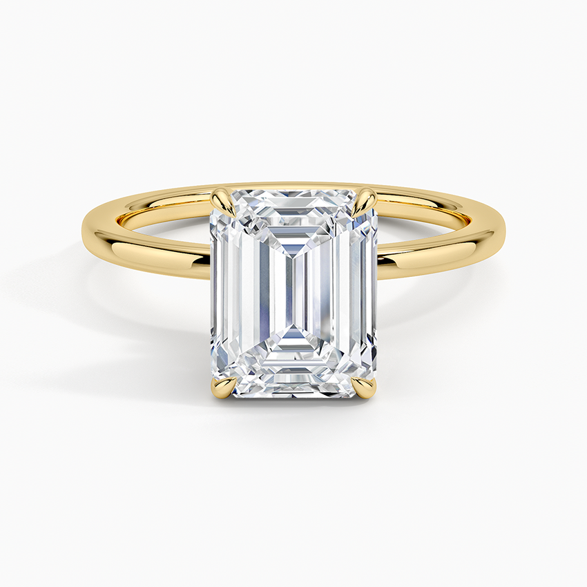 Emerald Secret Halo Diamond Engagement Ring [Setting Only] - EC105E CHARLISA™