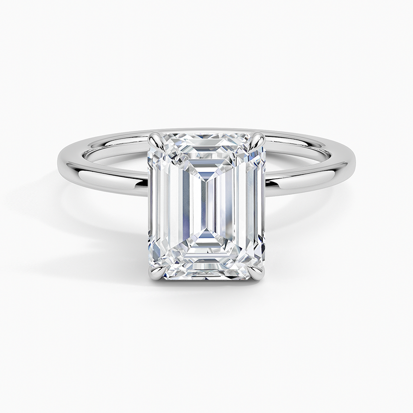 Emerald Secret Halo Diamond Engagement Ring [Setting Only] - EC105E CHARLISA™