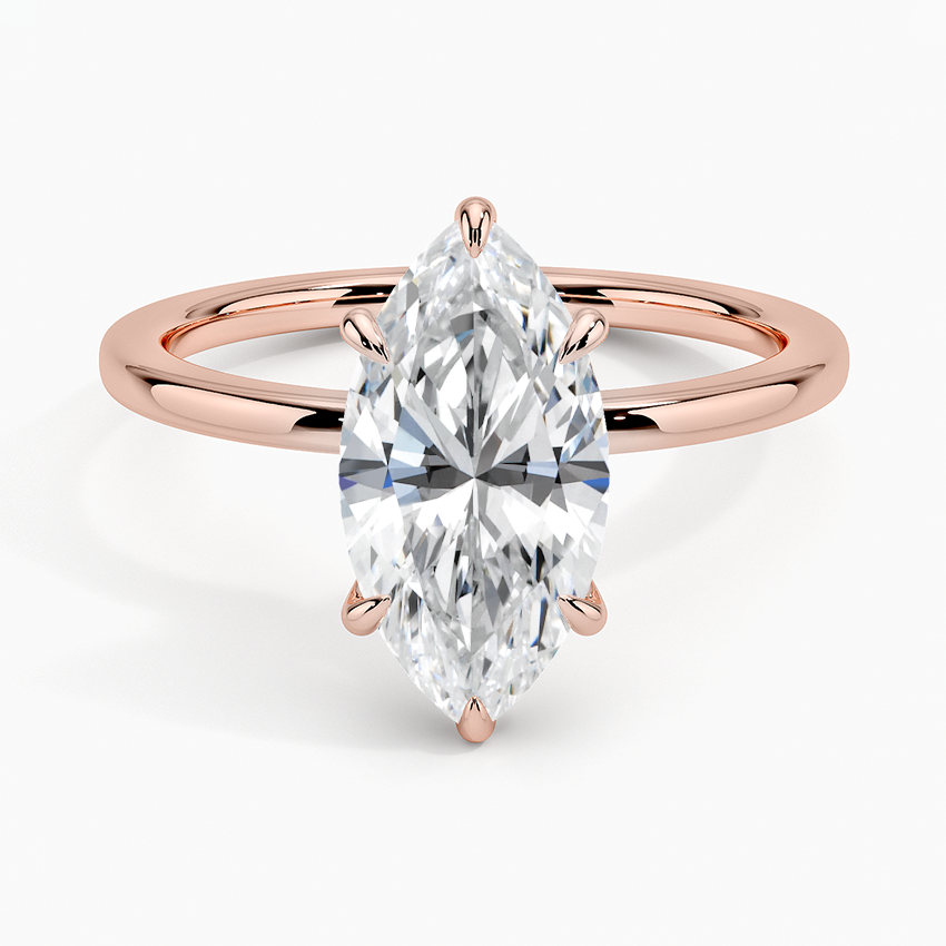 Marquise Secret Halo Diamond Engagement Ring [Setting Only] - EC105M CHARLISA™