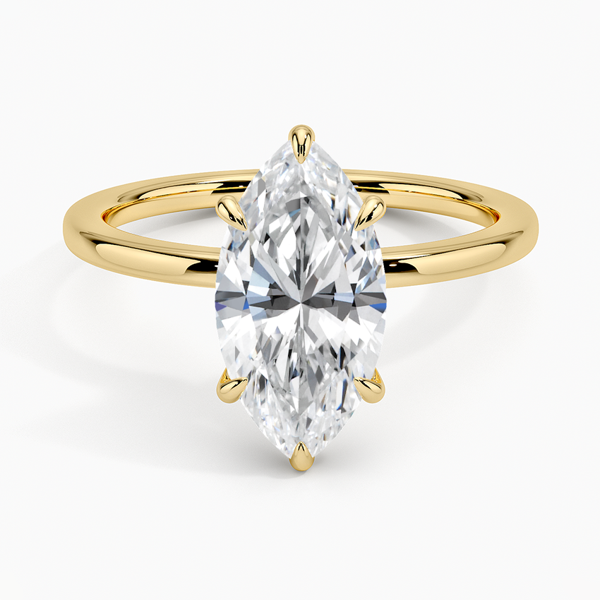Marquise Secret Halo Diamond Engagement Ring [Setting Only] - EC105M CHARLISA™