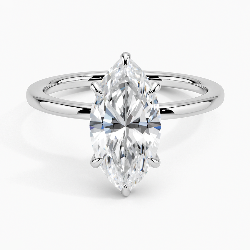 Marquise Secret Halo Diamond Engagement Ring [Setting Only] - EC105M CHARLISA™