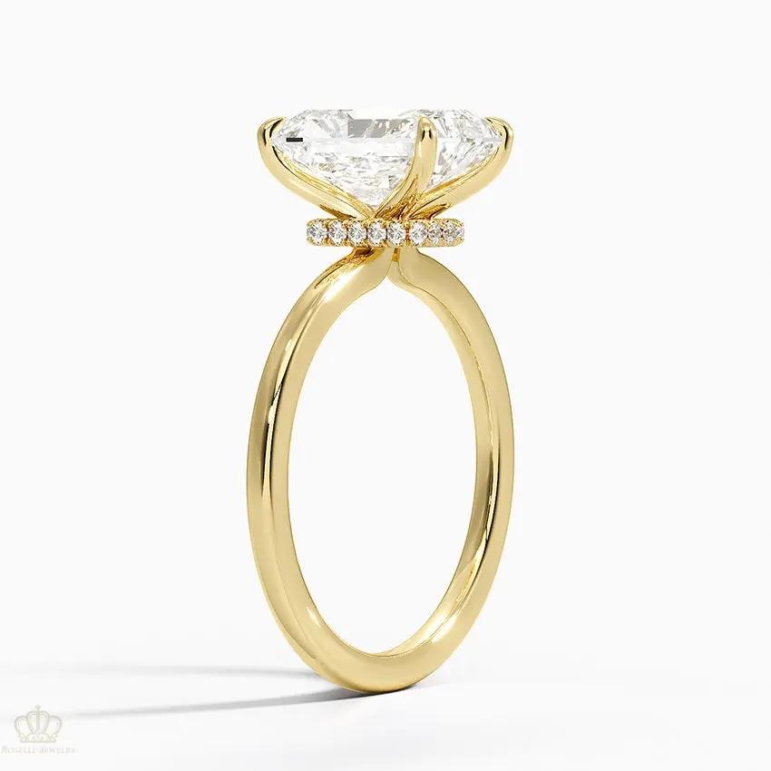 Radiant Secret Halo Diamond Engagement Ring [Setting Only] - EC105R CHARLISA™