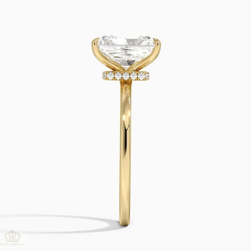 Radiant Secret Halo Diamond Engagement Ring [Setting Only] - EC105R CHARLISA™