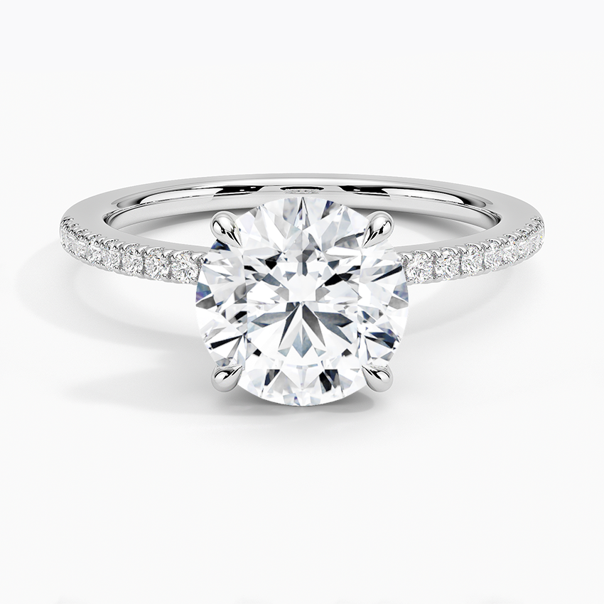 Round Petite Demi Diamond Engagement Ring [Setting Only] - EC109 CHARLISA™