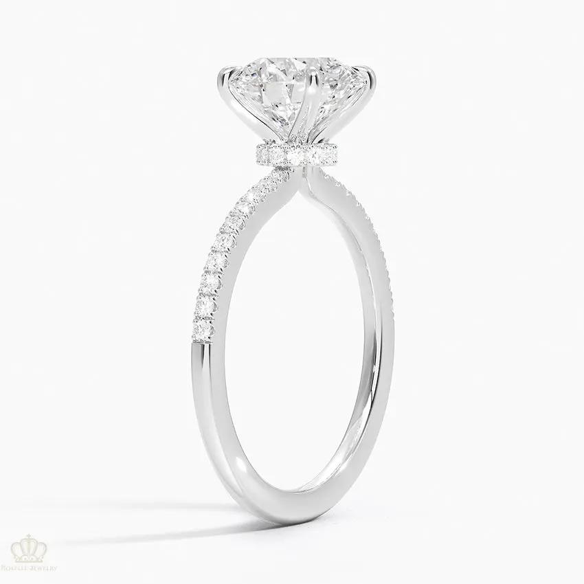 Round Petite Demi Diamond Engagement Ring [Setting Only] - EC109 CHARLISA™