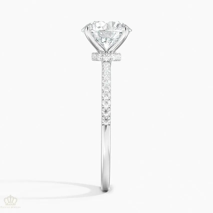 Round Petite Demi Diamond Engagement Ring [Setting Only] - EC109 CHARLISA™